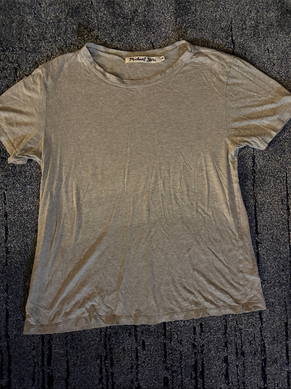 Michael Stars Short Sleeve Crew Tee in Light Gray